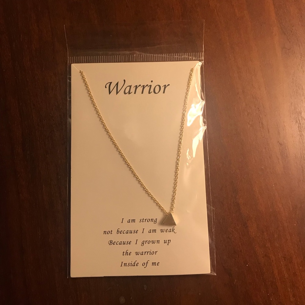 Gold Triangle Necklace - Picture 2 of 2